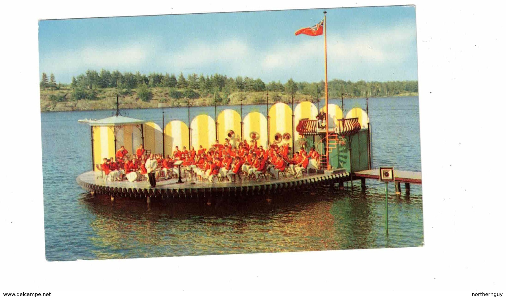 GRAVENHURST, Ontario, Canada, The Musical Barge, Gull Lake, Old Chrome Postcard, Muskoka County - Muskoka