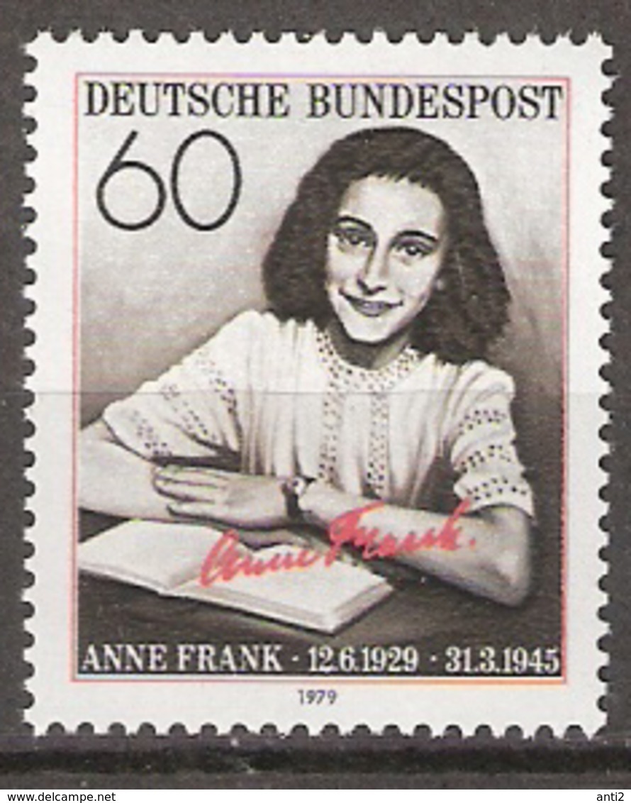 Germany 1979 50th Birthday Of Anne Frank, A Concentration Camp Victim, Famous For Her Diary, Mi 1013 MNH(**) - Nuevos