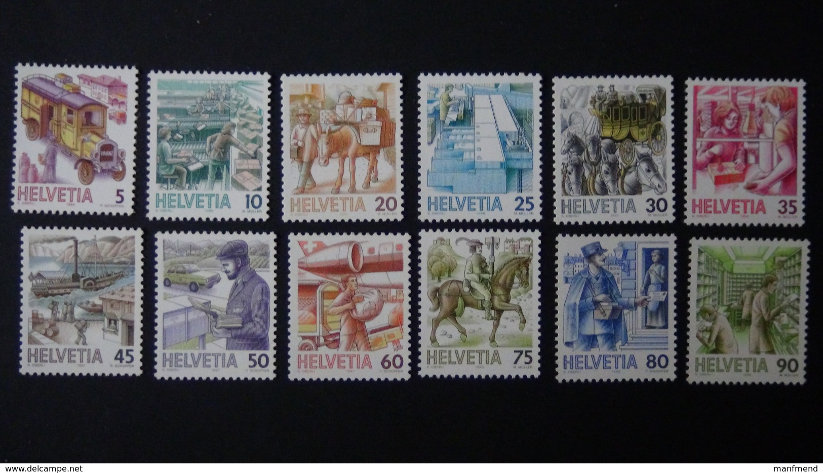 Switzerland - 1986/87 - Mi:CH 1321-6,1340-4,1390 - Yt:CH 1250-5,1264-8,1313**MNH - Look Scan - Ongebruikt