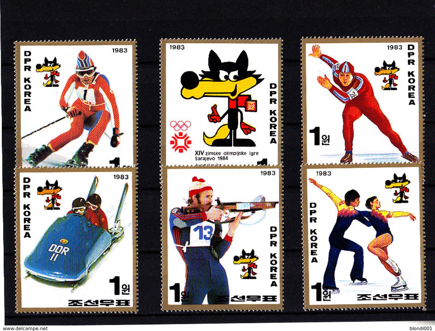 Olympics 1984 - Olympiques 1984 - Biathlon - NORTH KOREA - Set MNH - Hiver 1984: Sarajevo