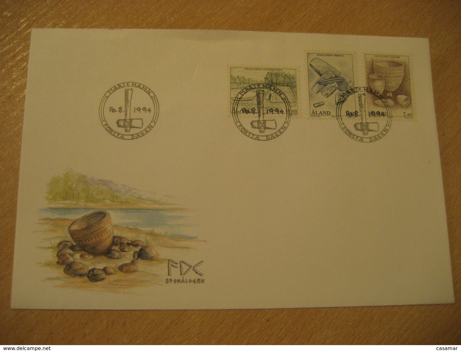 MARIEHAMN 1994 Stenaldern FDC Cancel Cover ALAND Finland Prehistory Prehistoire - Préhistoire