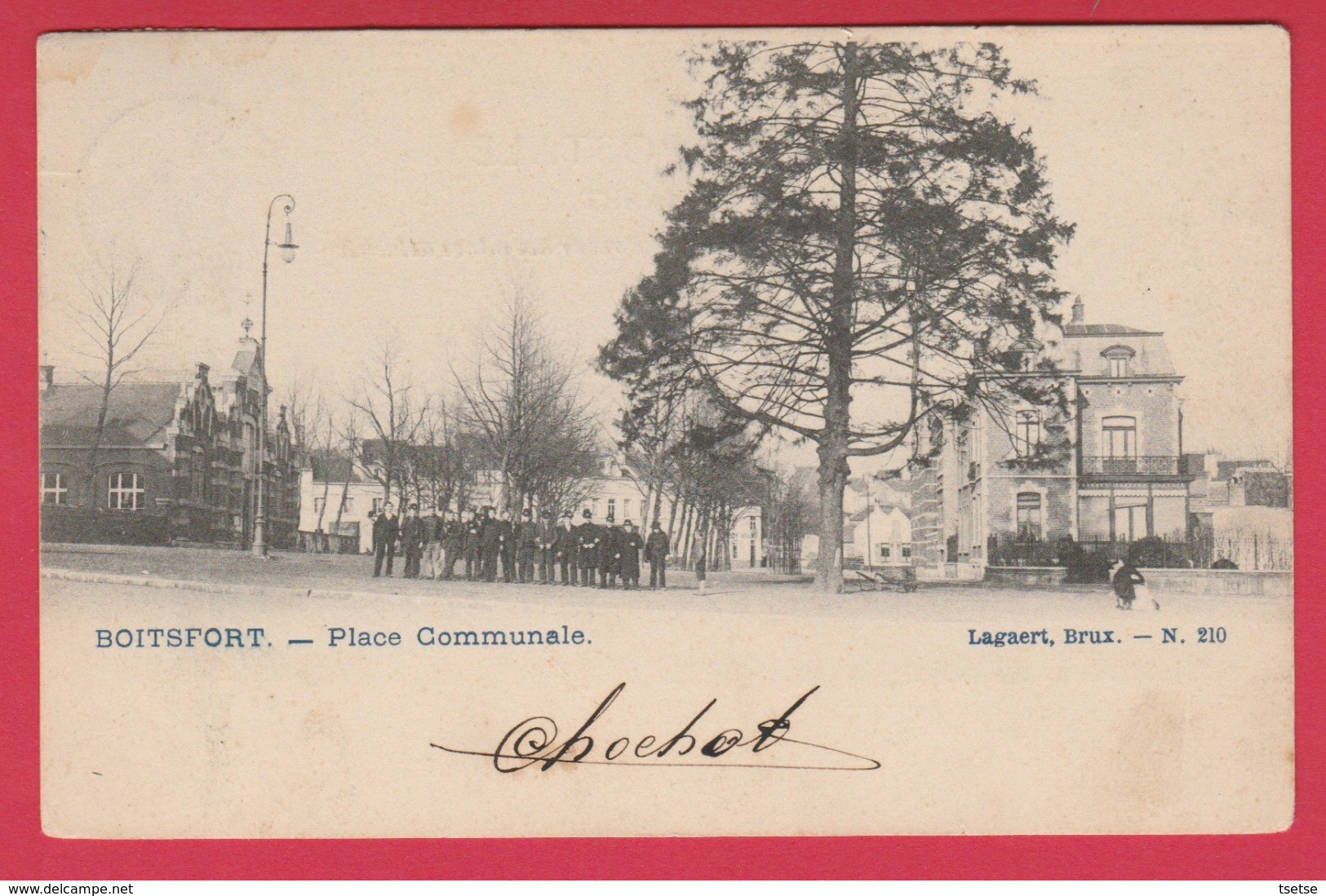 Boitsfort - Place Communale ...groupe De Personnes -1905 ( Voir Verso ) - Watermael-Boitsfort - Watermaal-Bosvoorde