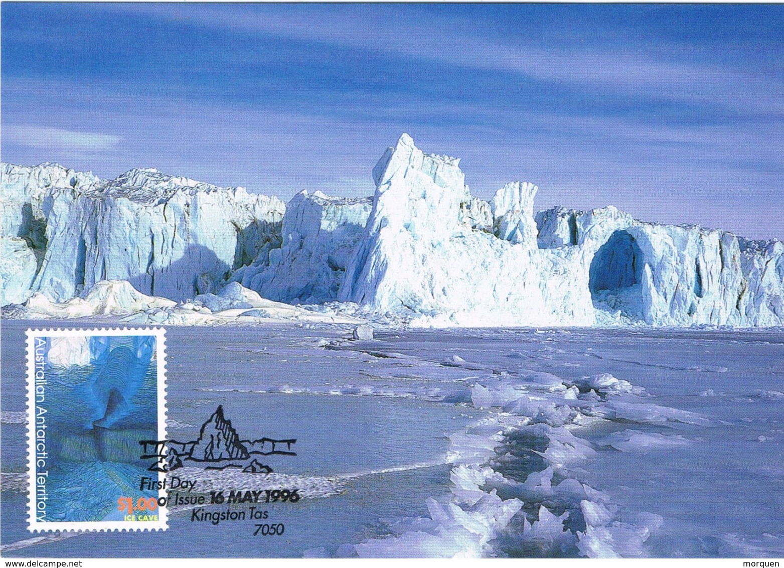 34731. Tarjeta Maxima AUSTRALIAN ANTARCTIC TERRITORY. Kingston 1996. Ice Cave - Tarjetas – Máxima