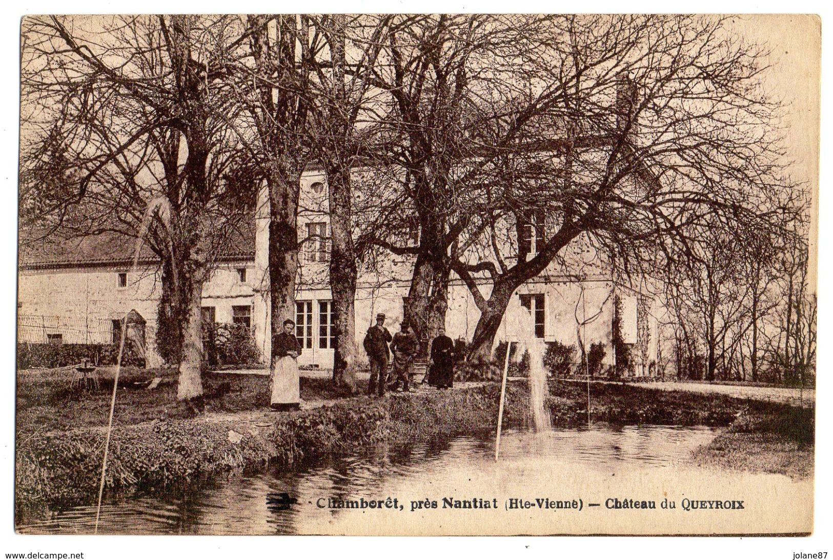 CPA     87       CHAMBORET          1927          CHATEAU DE QUEYROIX - Nantiat
