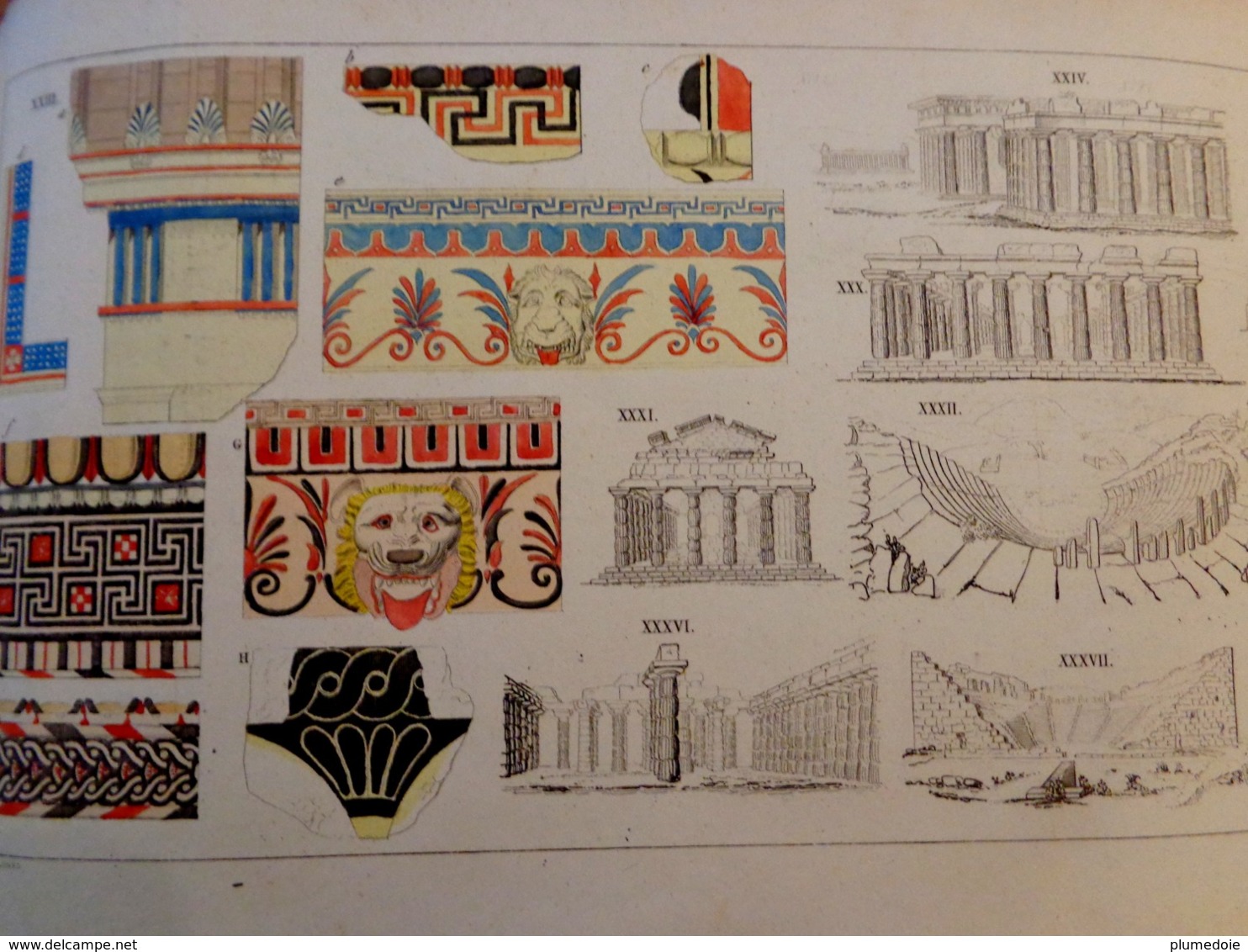 XIX° . E.O  1842 ATLAS D'ARCHÉOLOGIE RORET . 40 PLANCHES DÉPLIABLES .FOLD OUT ATLAS OF EGYPTIAN ROMAN Etc.. ARCHAEOLOGY - Archeologie