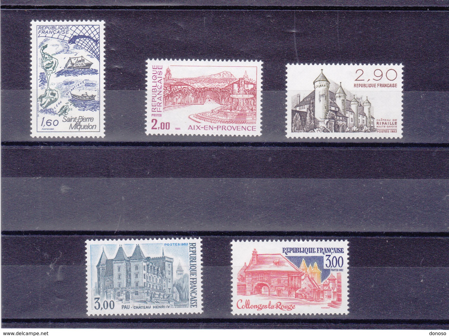 FRANCE 1982 TOURISME Yvert 2193-2196 + 2232 NEUF** MNH Cote : 6,10 Euros - Nuovi