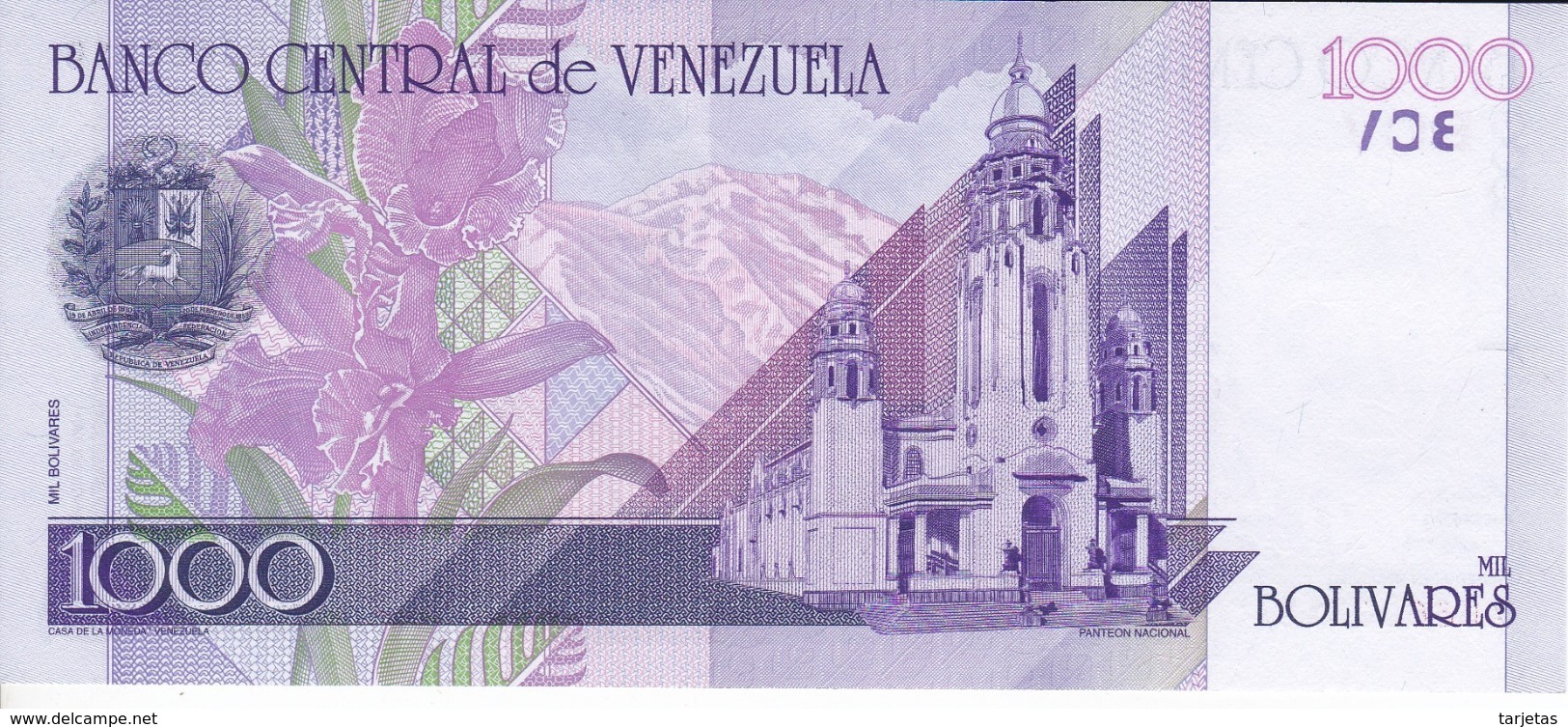 BILLETE DE VENEZUELA DE 1000 BOLIVARES DEL AÑO 1998 SIN CIRCULAR  (BANKNOTE) UNCIRCULATED - Venezuela