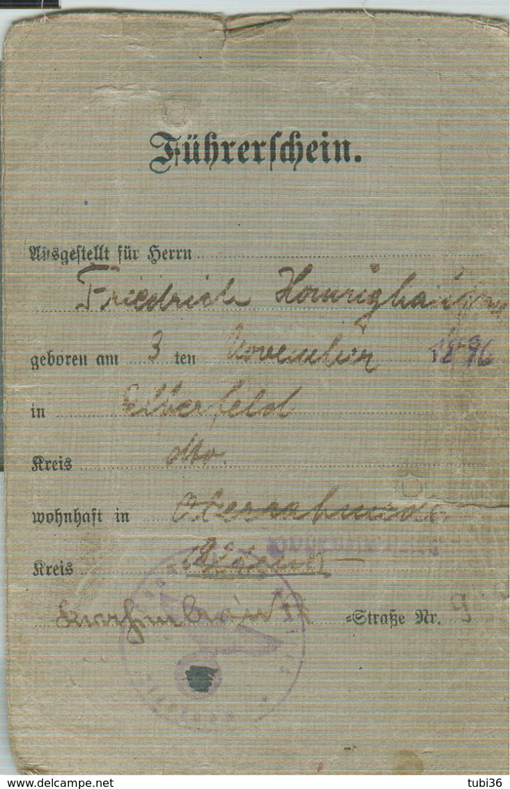 "ZUGELASSEN", AMTLICHES DOKUMENT, ARNSBERG, 1926, IN ITALIEN GEFUNDEN,Regierungsbezirk Arnsberg, - Arnsberg