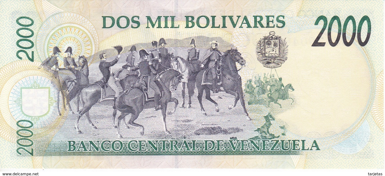 BILLETE DE VENEZUELA DE 2000 BOLIVARES DE AGOSTO-6-1998 SIN CIRCULAR  (BANKNOTE) UNCIRCULATED - Venezuela