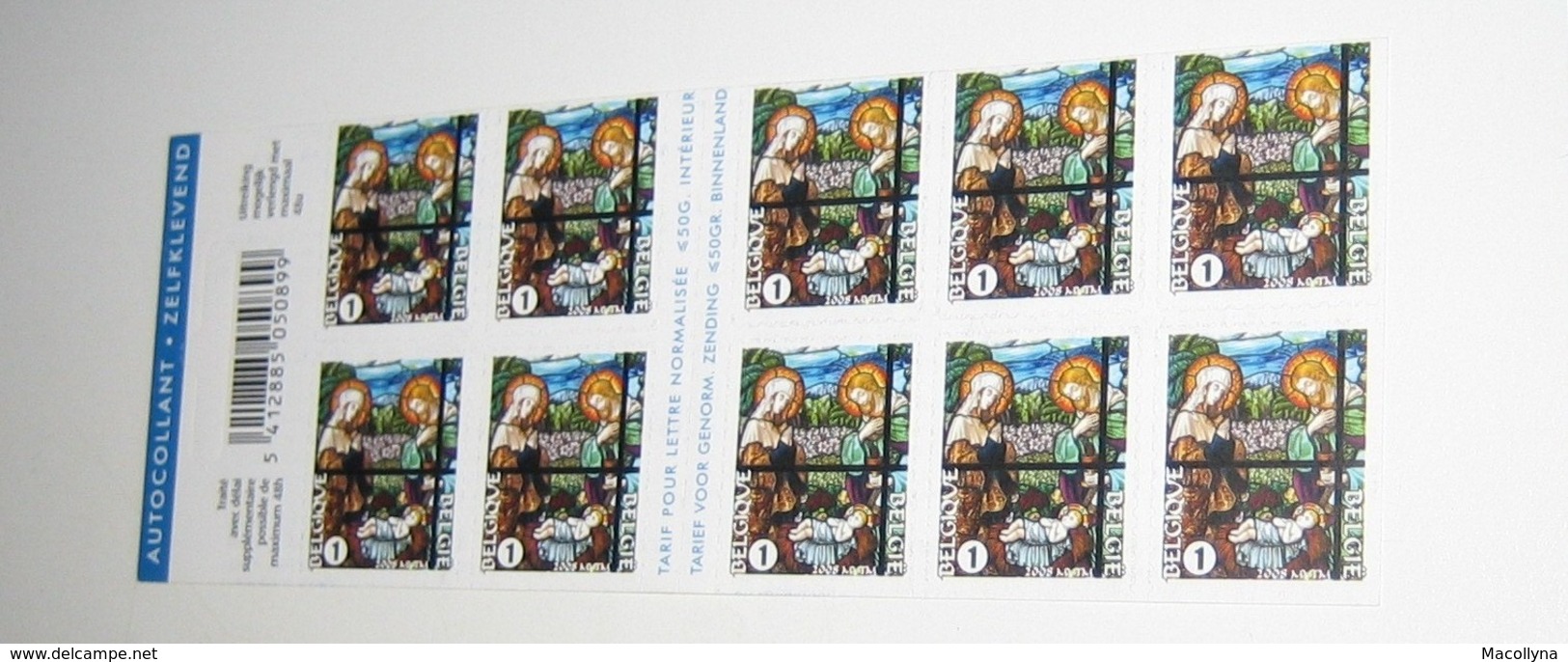 Boekje 97** / Carnet 97 Vitrail Central De L'Eglise De La Nativité à Bethlehem (Détail V.Glasraam)- 3865** MNH NATIONAAL - Unclassified