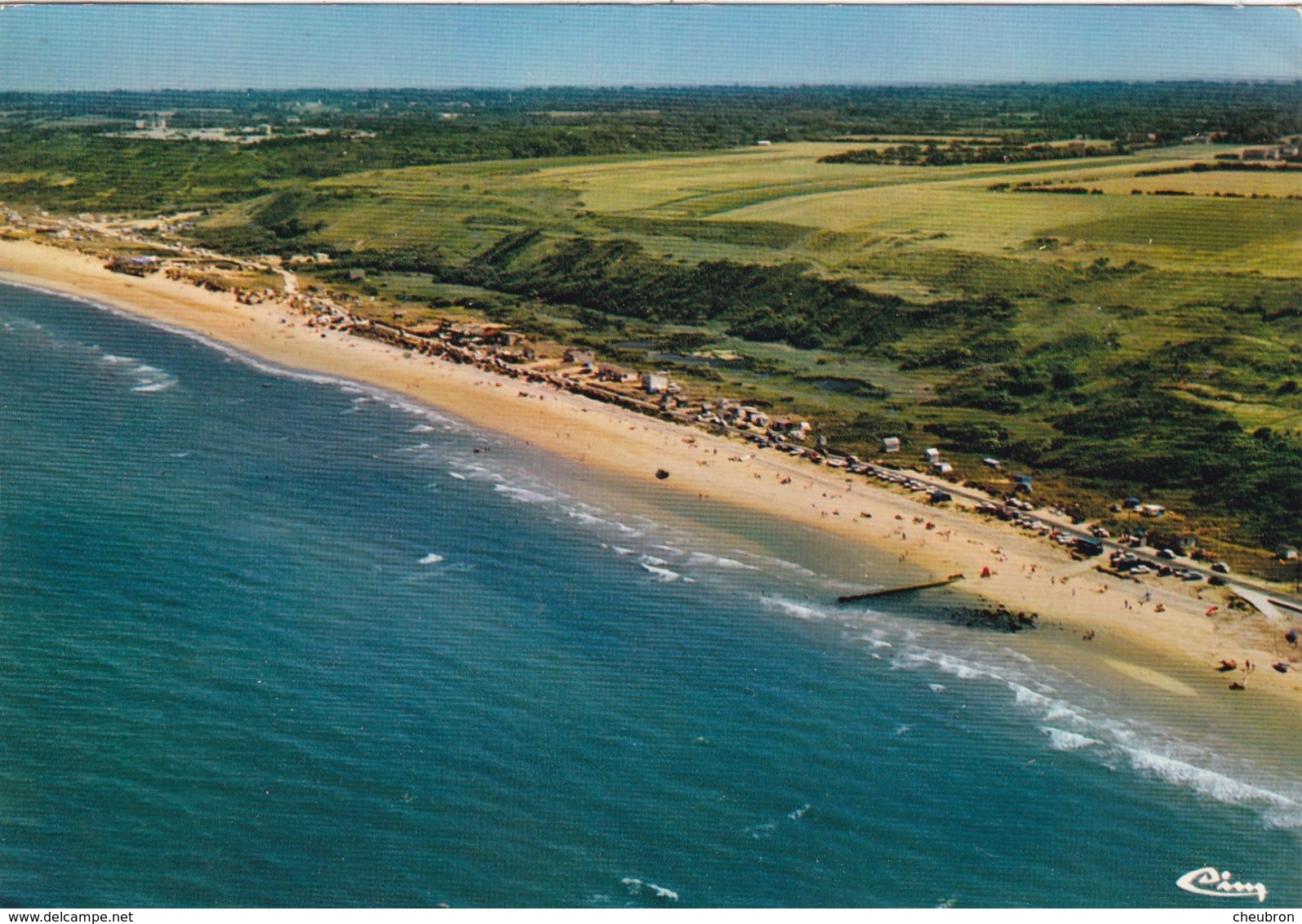 14.SAINT LAURENT SUR MER . RARETÉ. VUE AÉRIENNE. LA PLAGE. DU DÉBARQUEMENT. ANNEE 1978 + TEXTE - Altri & Non Classificati