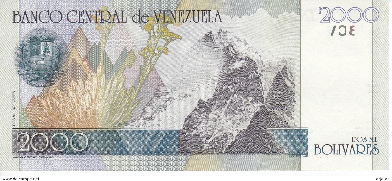 BILLETE DE VENEZUELA DE 2000 BOLIVARES DEL AÑO 1998 SIN CIRCULAR  (BANKNOTE) UNCIRCULATED - Venezuela