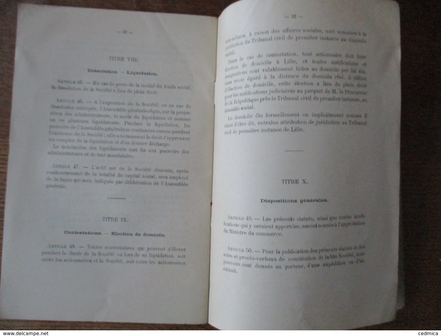 SOCIETE LILLOISE DES HABITATIONS A BON MARCHE STATUTS 1897  24 PAGES - Documentos Históricos