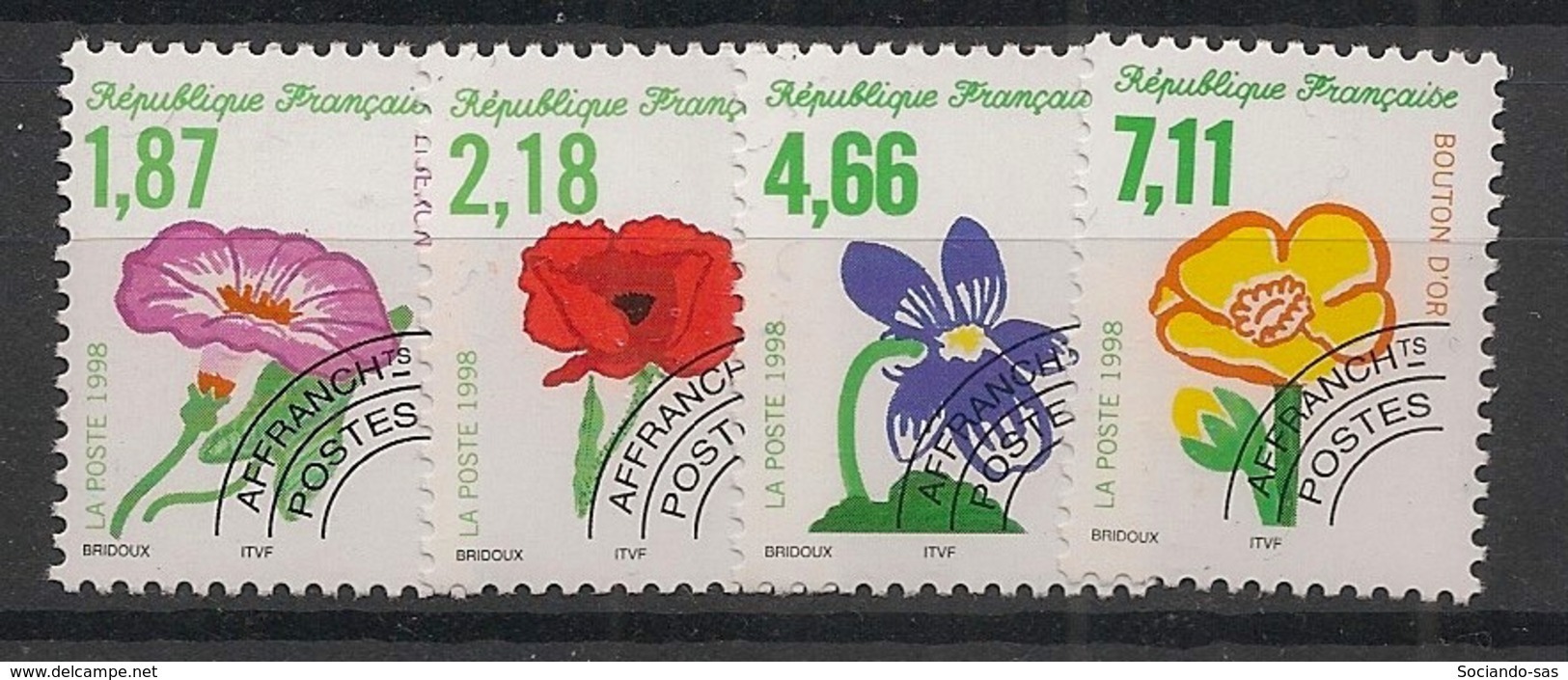 France - 1998 - Préo N°Yv. 240 à 243 - Série Complète - Fleurs - Neuf Luxe ** / MNH / Postfrisch - 1989-2008