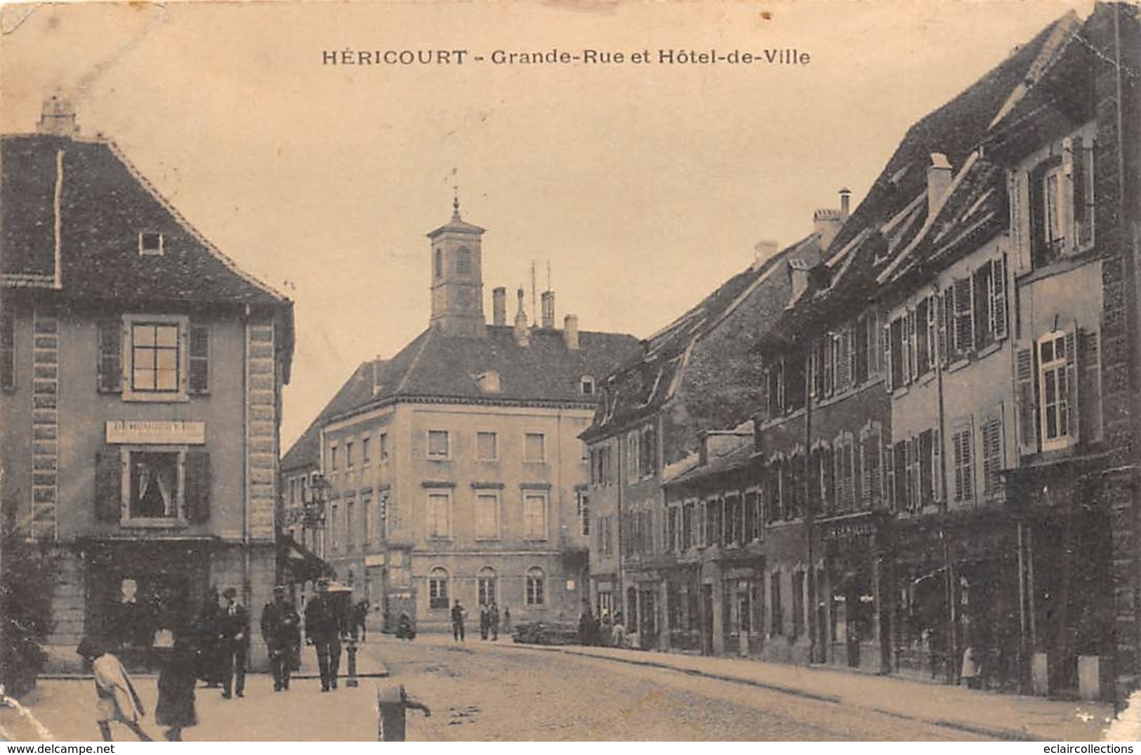 Héricourt        70         Grande Rue Et Hôtel De Ville    (voir Scan) - Autres & Non Classés