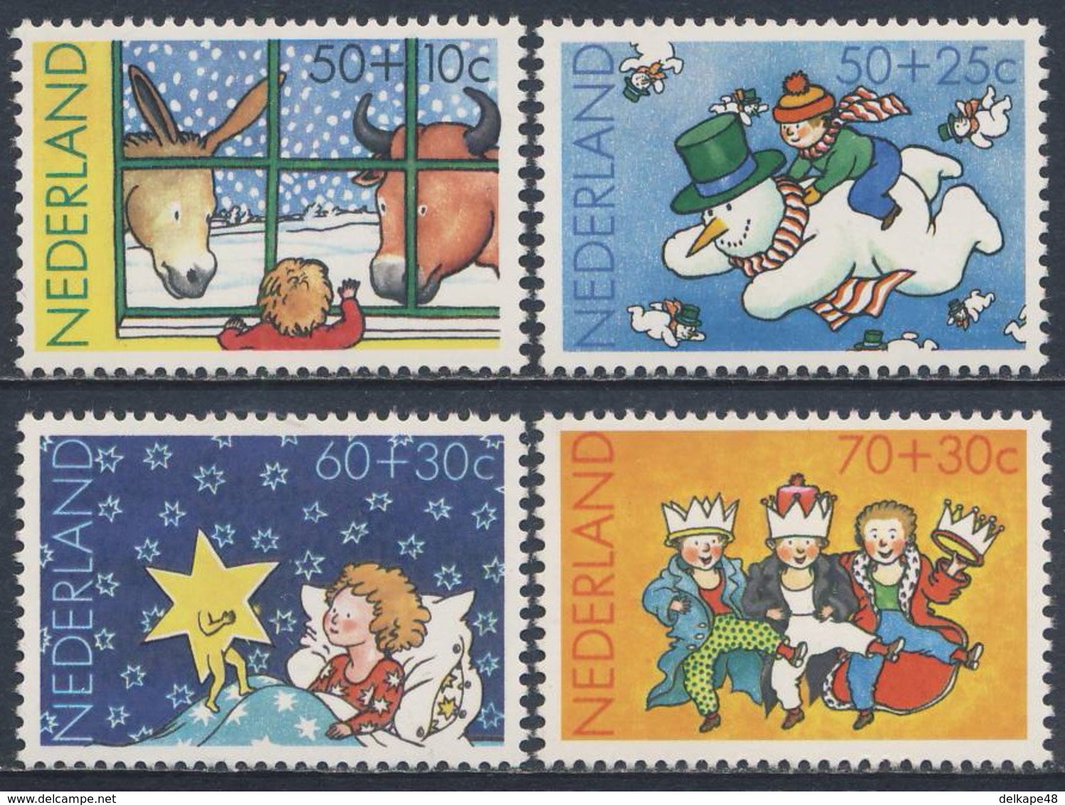 Nederland Netherlands Pays Bas 1983 Mi 1241 /4 YT 1211 /4 SG 1429 /2 ** Kind Und Weihnachten / Child And Christmas - Andere & Zonder Classificatie