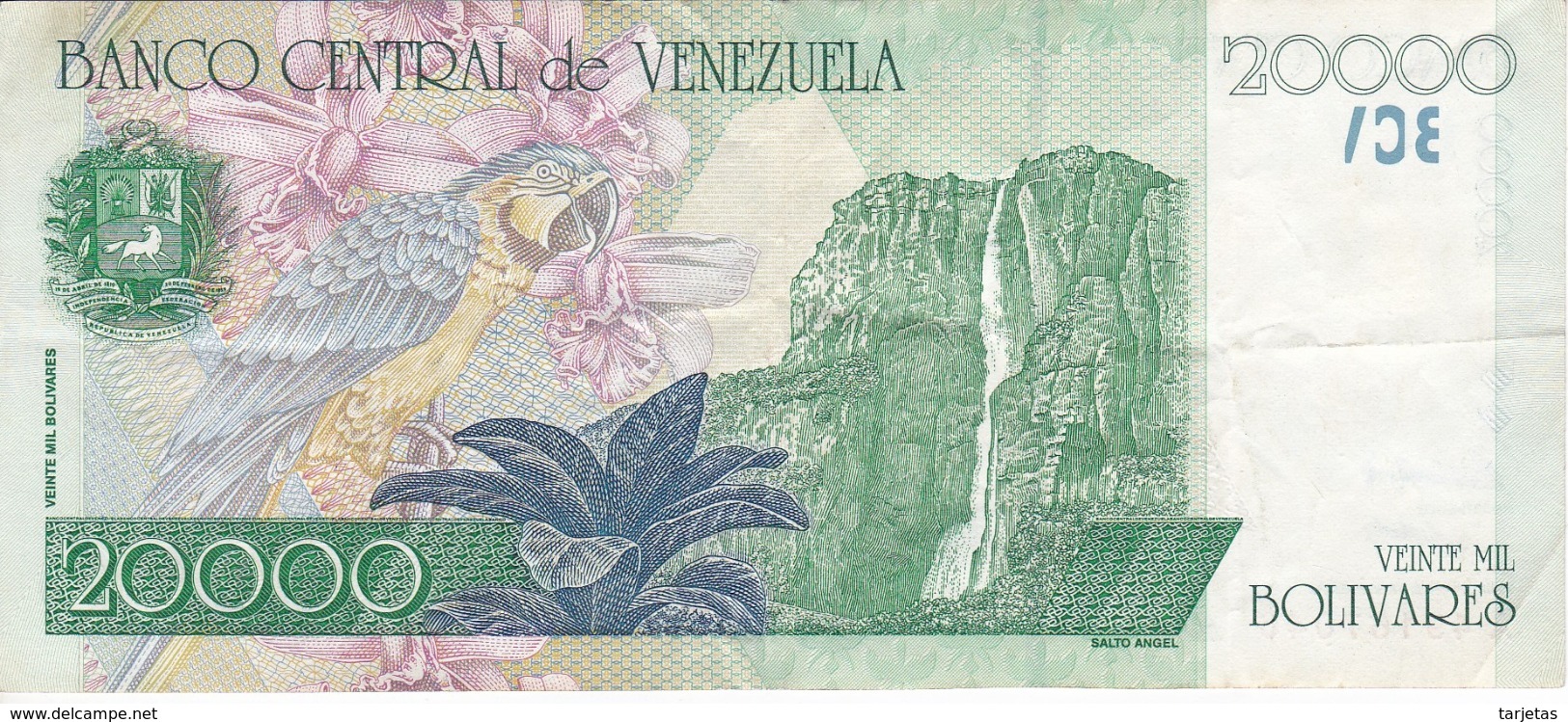 BILLETE DE VENEZUELA DE 20000 BOLIVARES DEL AÑO 1998 (BANK NOTE) - Venezuela