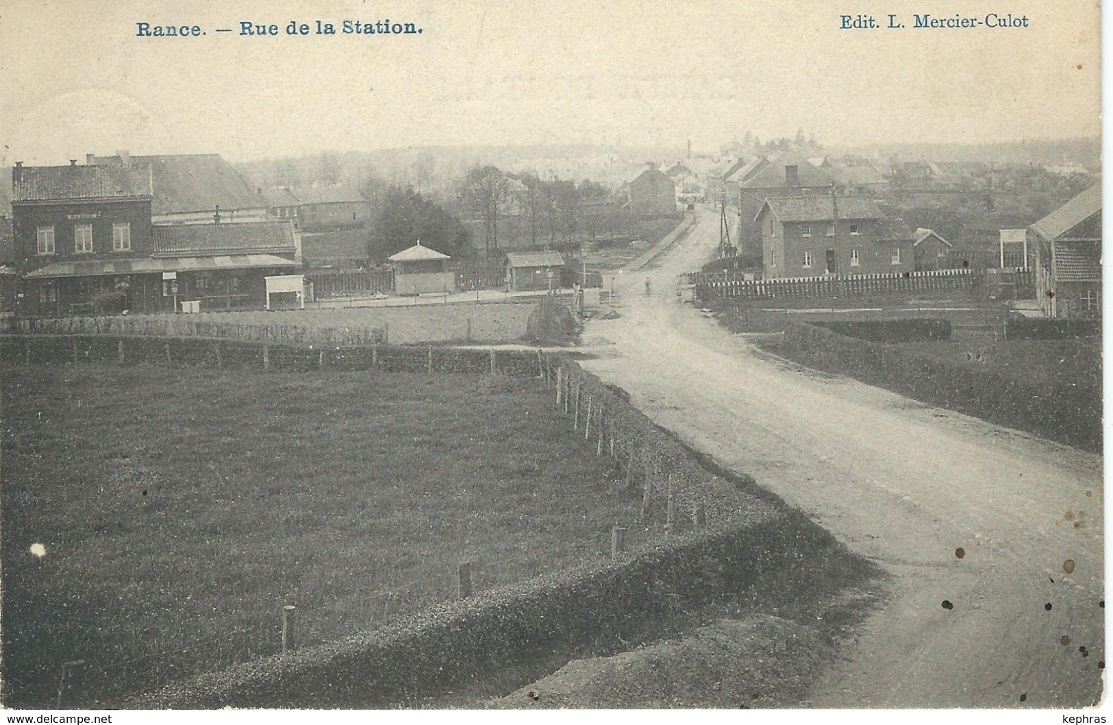 RANCE : Rue De La Station - Cachet De La Poste 1914 - Sivry-Rance