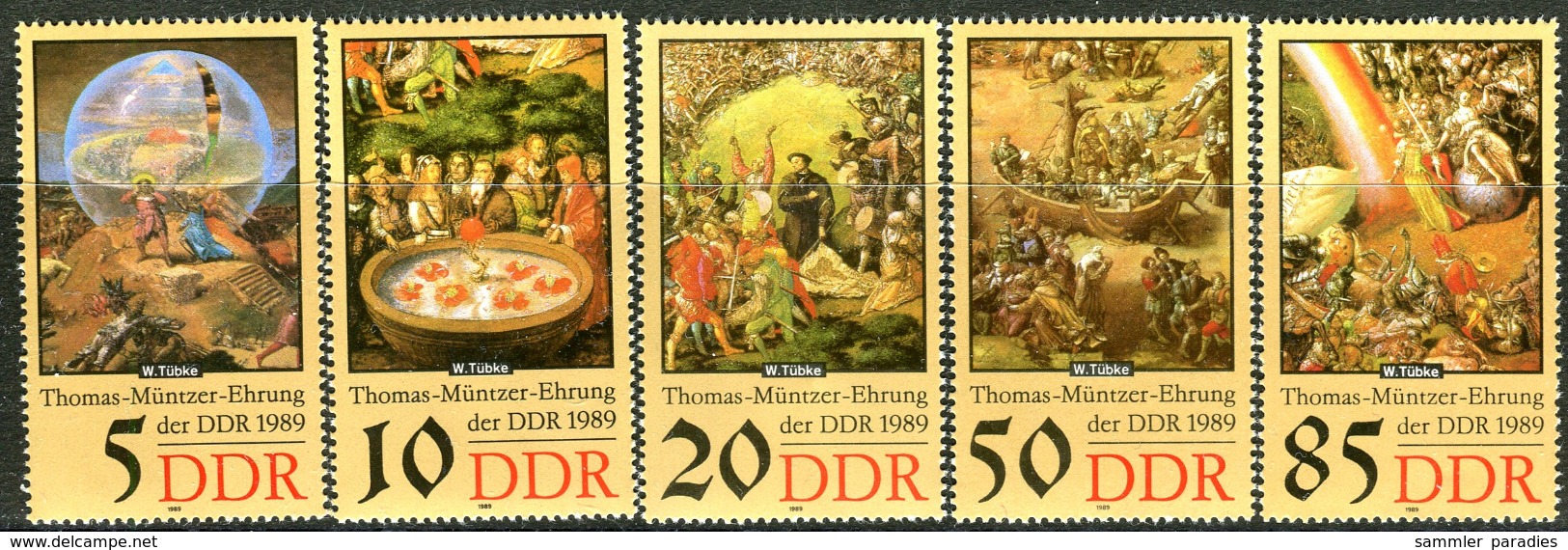 DDR - Mi 3269 / 3273 - ** Postfrisch (B) -  Thomas Müntzer II - Ungebraucht