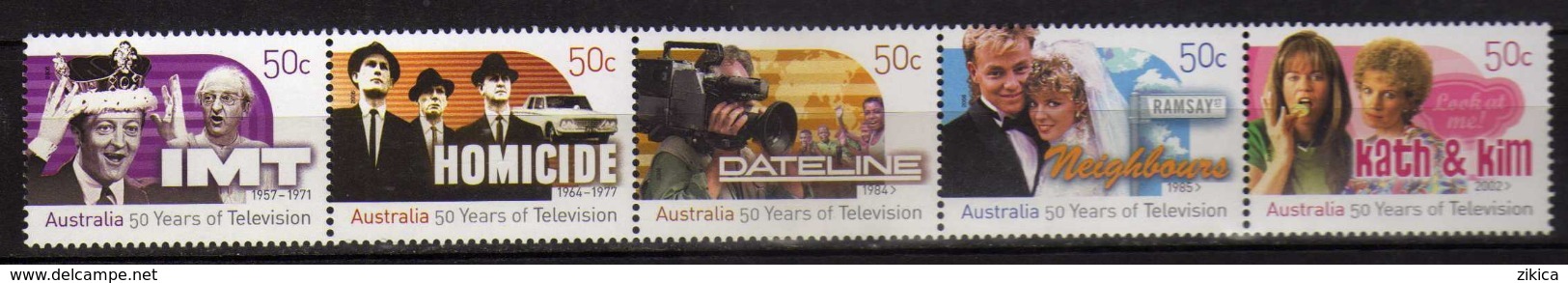 Australia 2006 The 50th Anniversary Of The Television.strip Of 5.car, Camera.MINT/MNH - Mint Stamps