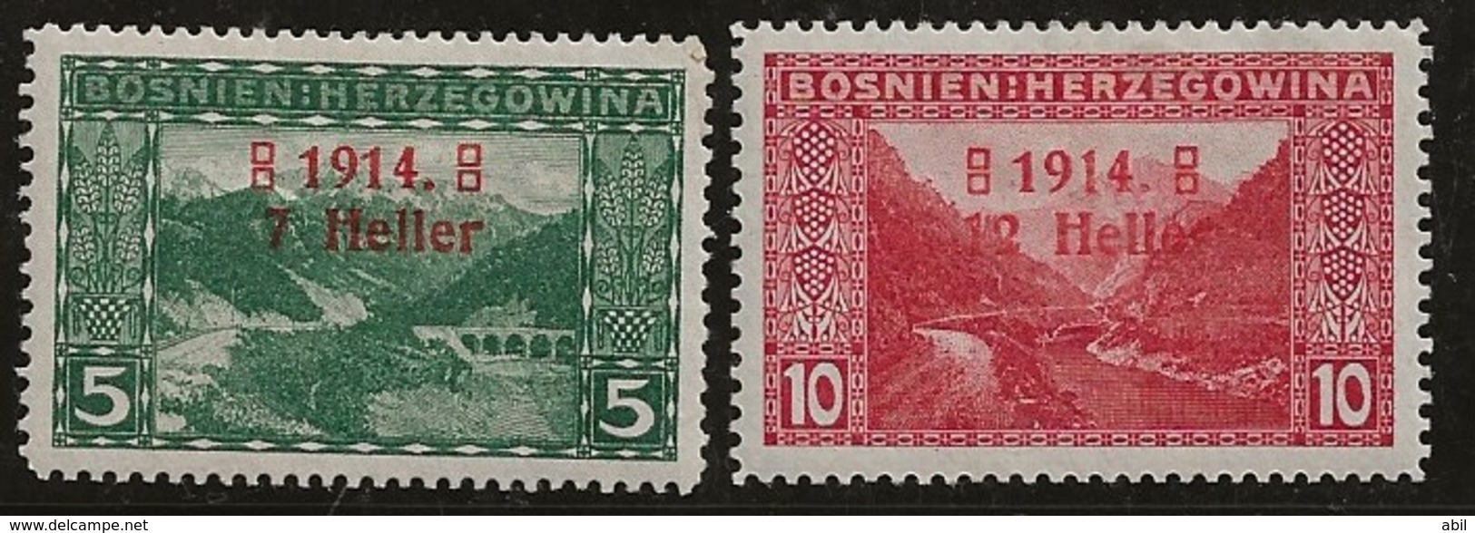 Bosnie-Herzégovine 1914 N°Y.T. : 85 Et 86 * - Bosnia And Herzegovina