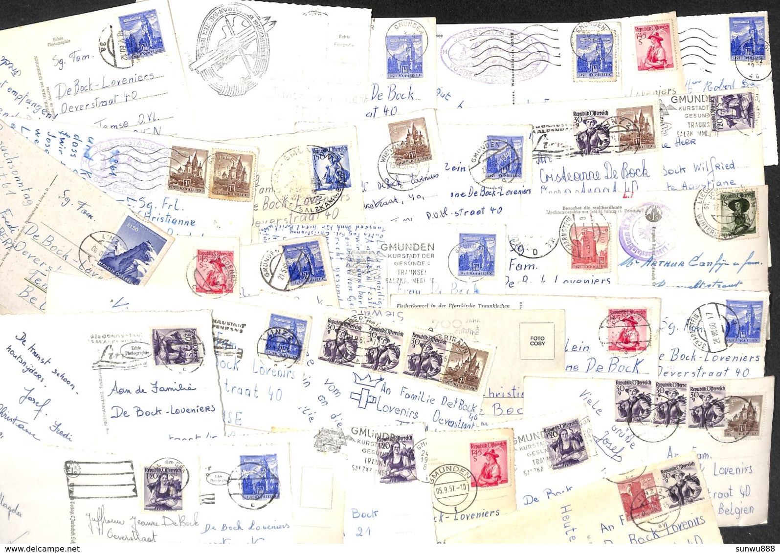 Austria - Autriche - Lot 73 cartes + photos (Defner, Echte Photographie  50's & 60's) see all scans