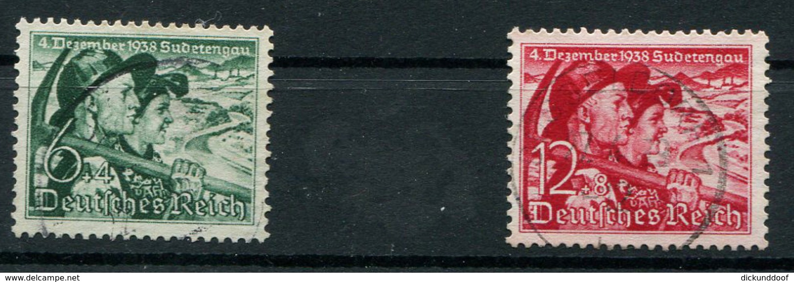 Deutsches Reich; Volksabstimmung Sudetenland; 6 - 12 Pf; Mi. 684-685 Gestempelt / Used / Oblitéré - Gebraucht