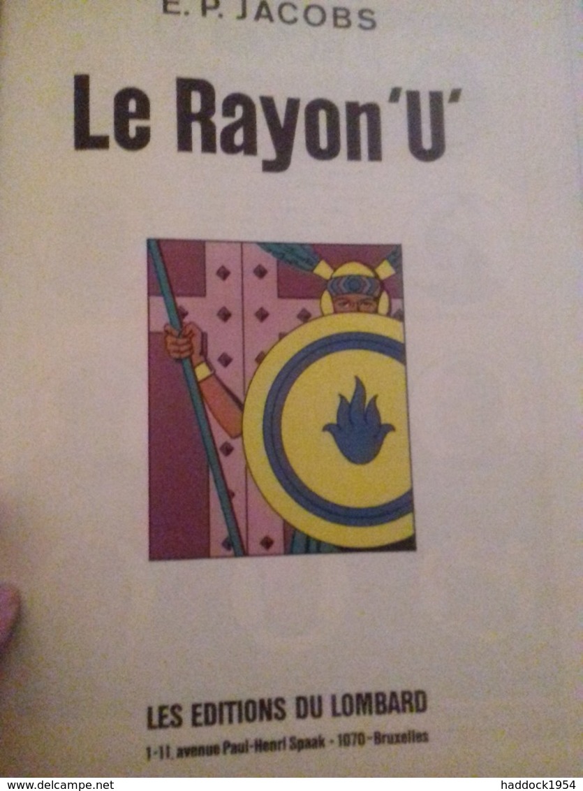 Le Rayon U E.P. JACOBS éditions Du Lombard 1977 - Jacobs E.P.