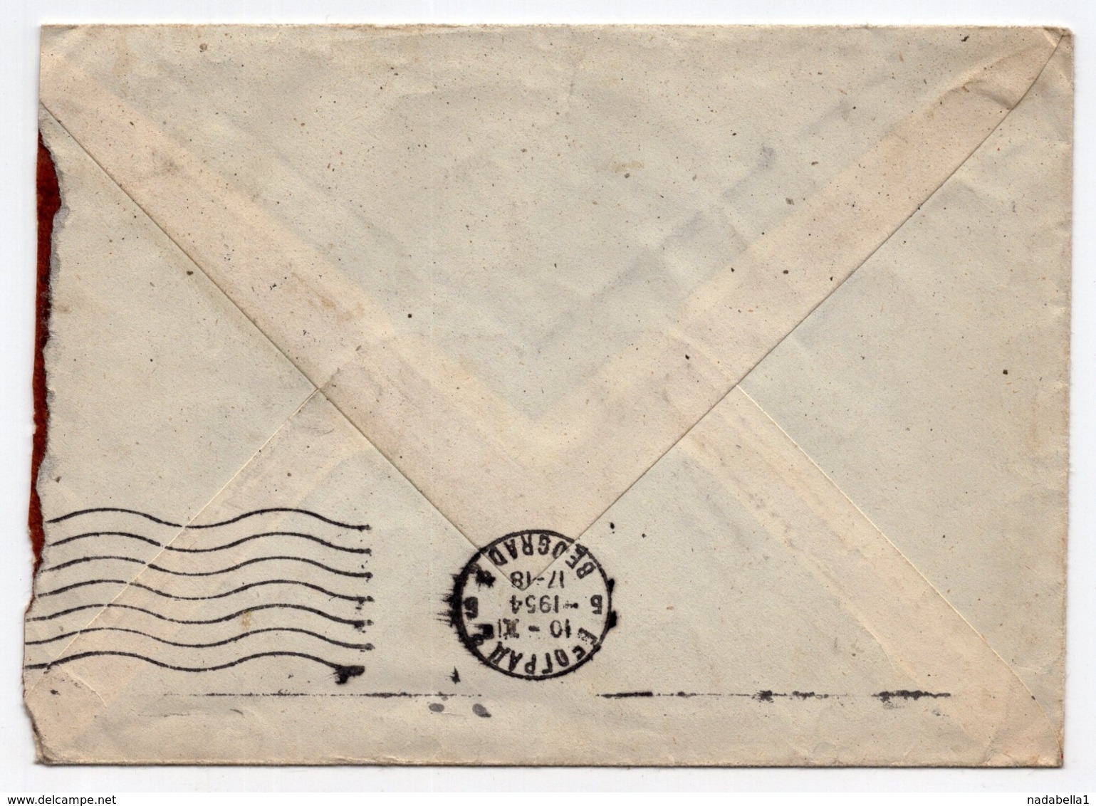 1954 YUGOSLAVIA, SLOVENIA, SEZANA-BEOGRAD-GEVGELIJA, TPO 3, STATIONERY COVER - Postal Stationery