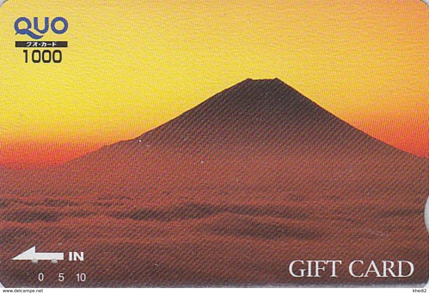 Carte Prépayée Japon - VOLCAN Montagne MONT FUJI  & Sunset - VULCAN Mountain Japan Prepaid Quo Gift Card - VULKAN - 299 - Mountains