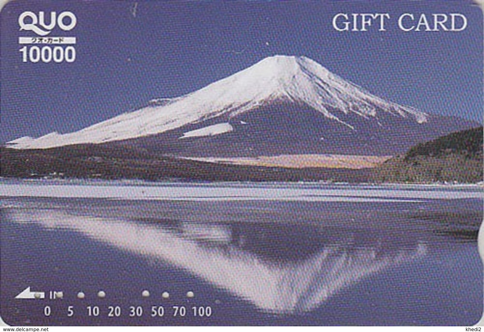 Rare Carte Prépayée Japon - Volcan  Montagne MONT FUJI - VULCAN Mountain Japan Prepaid Quo Gift Card - 301 - Mountains