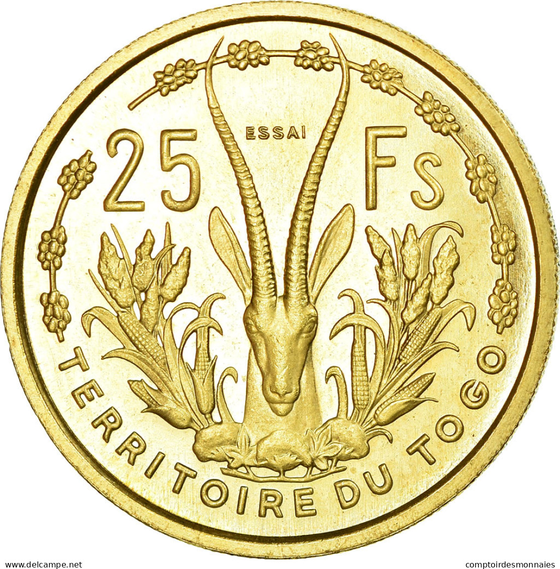 Monnaie, Togo, 25 Francs, 1956, Paris, ESSAI, SUP+, Aluminum-Bronze, KM:E8 - Togo