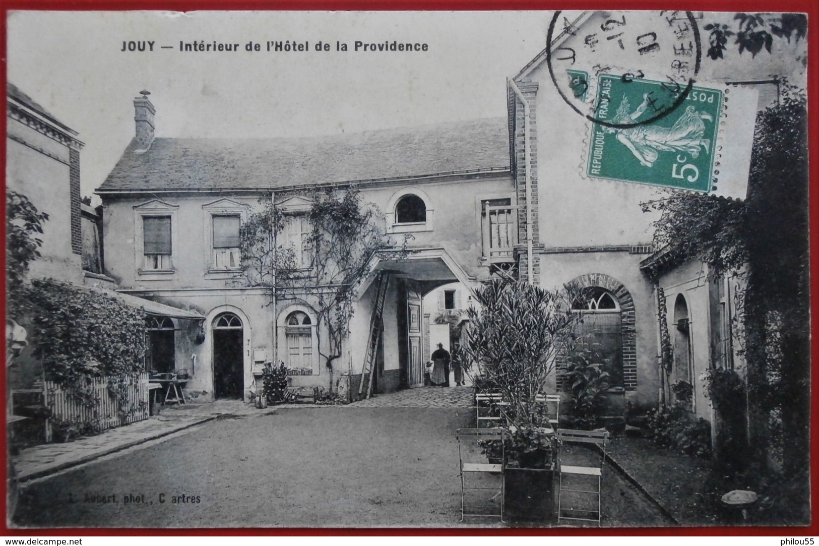 Cpa 28 JOUY Anime Hotel De La Providence - Jouy