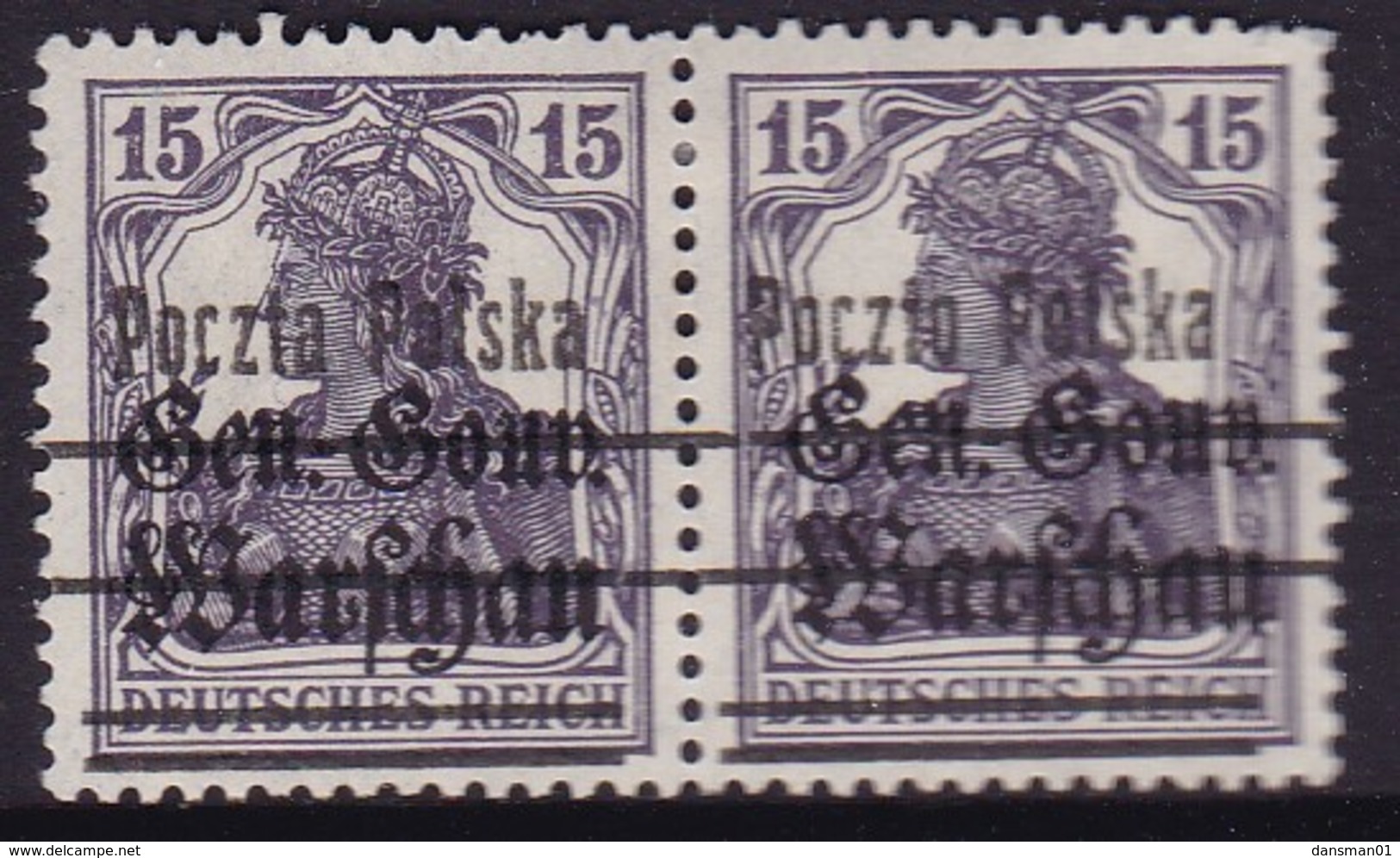 POLAND 1918 Provisional Ovpt Fi 11 B8 Mint Hinged - Ungebraucht