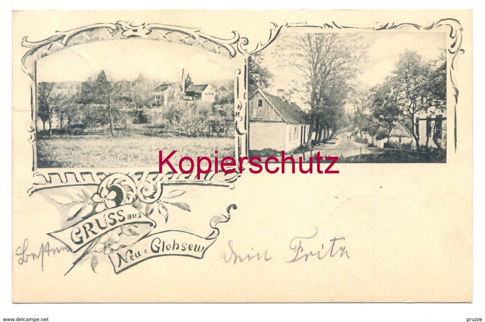 Neuglobsow 1900, Amt Gransee, LKr. Oberhavel Nach Berlin-Hohenschönhausen - Gestempelt In Menz - Gransee
