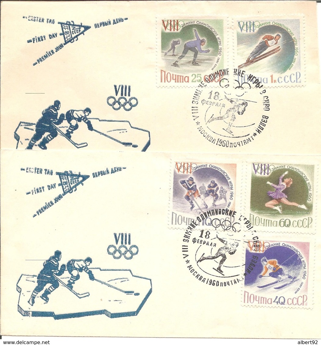 1960 Emission D' URSS Pour Les Jeux Olympiques D'Hiver De Squaw-Valley (Etats-Unis). - Invierno 1960: Squaw Valley
