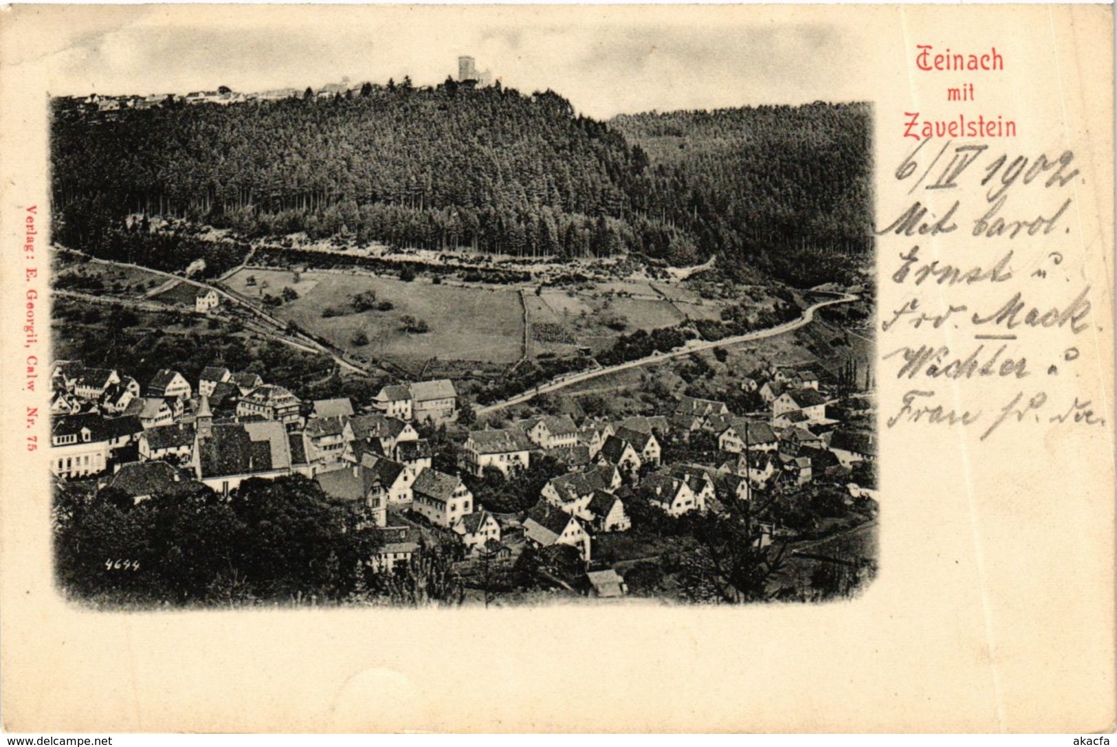 CPA AK Bad Teinach- Mit Zavelstein GERMANY (908175) - Kaiserstuhl