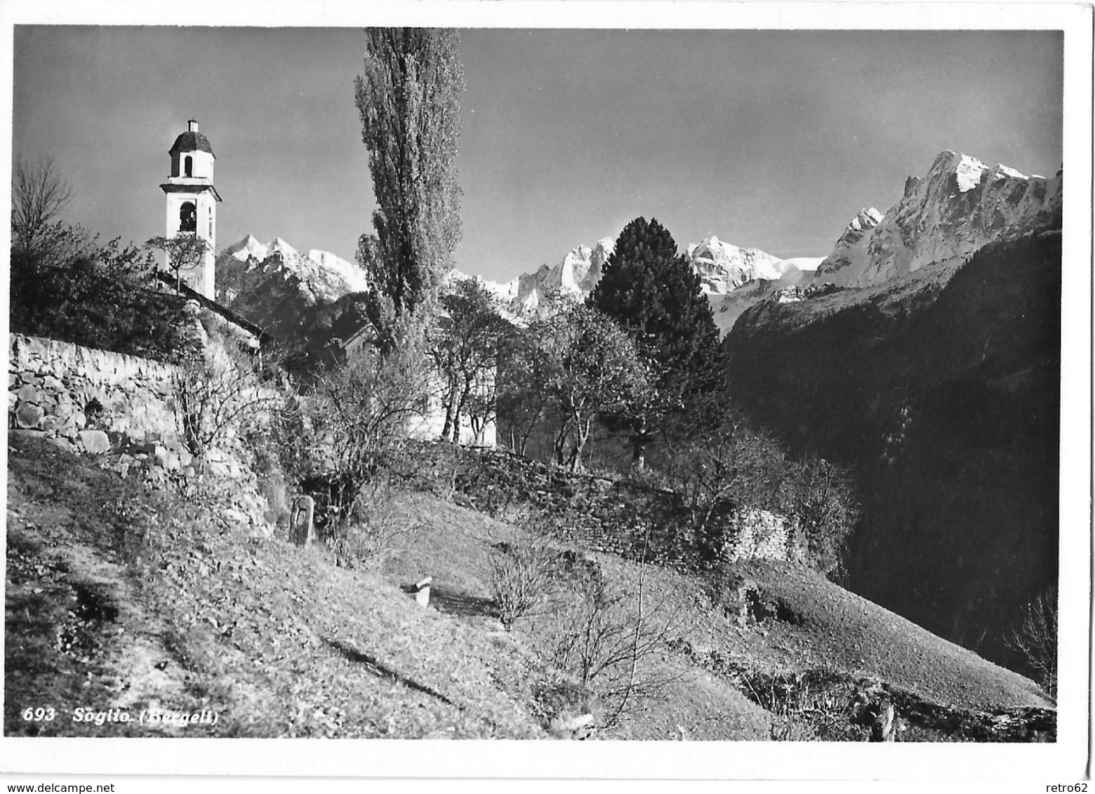 SOGLIO → Kleines Dorf Auf 1090 M Region Maloja, Schöne Fotokarte Ca.1950   ►Grossformat◄ - Soglio
