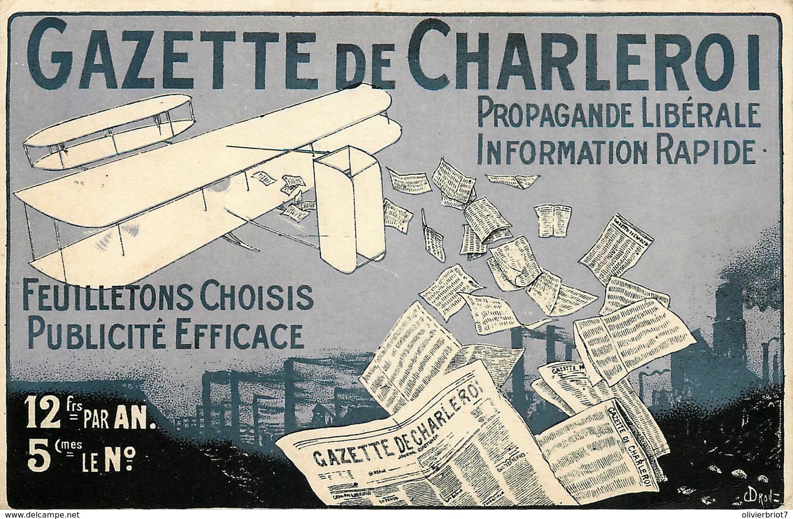 Belgique -  Charleroi - Gazette De Charleroi - Propagande Libérale - Information Rapide - Charleroi