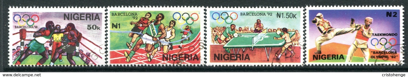 Nigeria 1992 Olympic Games, Barcelona Set Used (SG 619-622) - Nigeria (1961-...)
