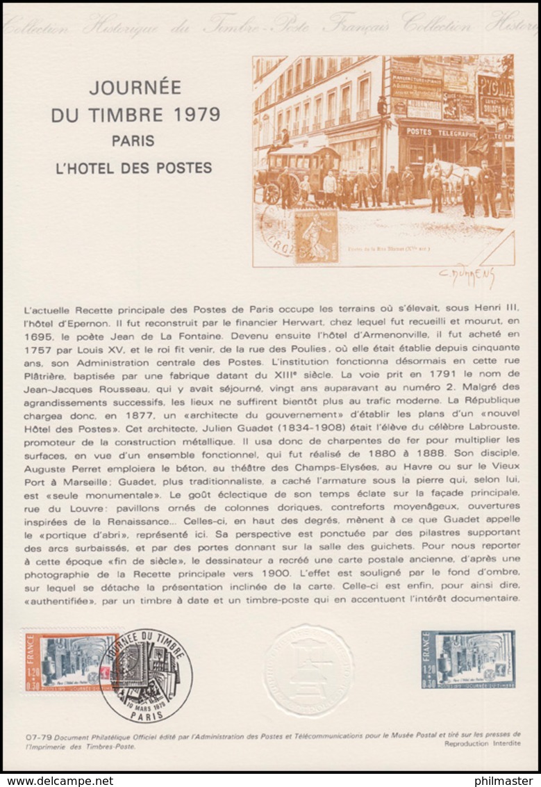 Collection Historique: Tag Der Briefmarke - Postamt Paris 10.3.1979 - Giornata Del Francobollo