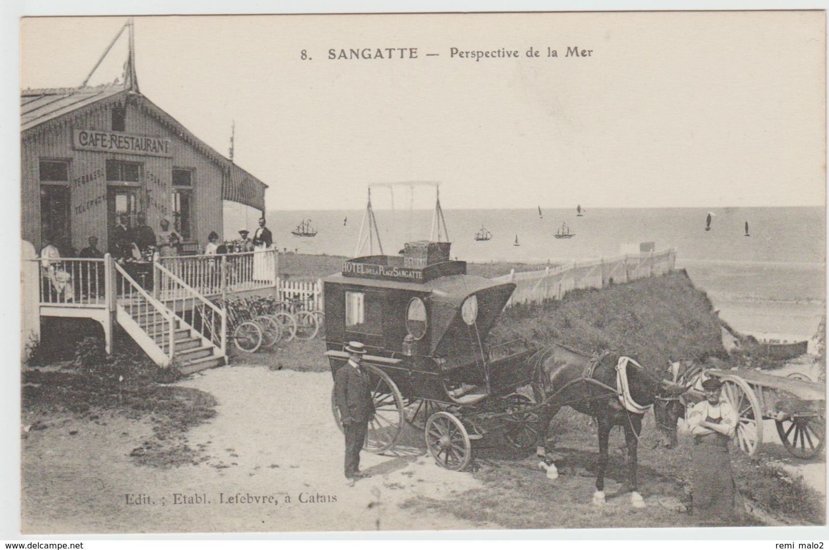 CARTE POSTALE   SANGATTE 62  Perspective De La Mer - Sangatte