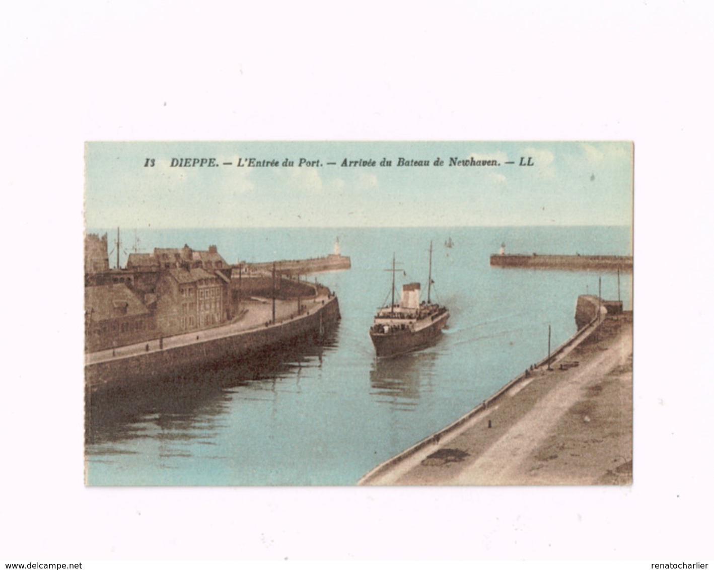 L'Entrée Du Port.Arrivée Du Bateau De Newhaven. - Dieppe