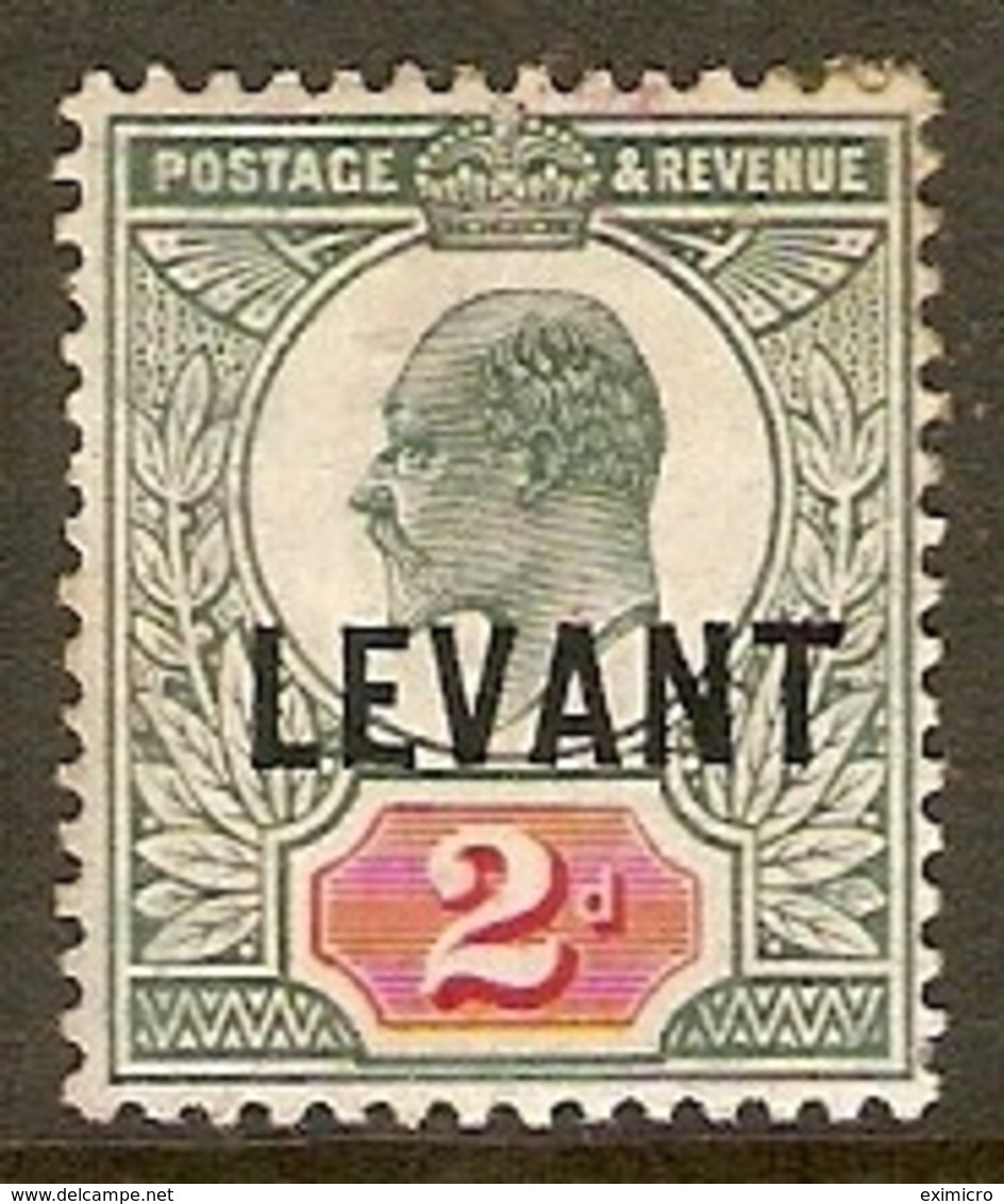 BRITISH LEVANT 1905 2d SG L4 MOUNTED MINT Cat £20 - British Levant