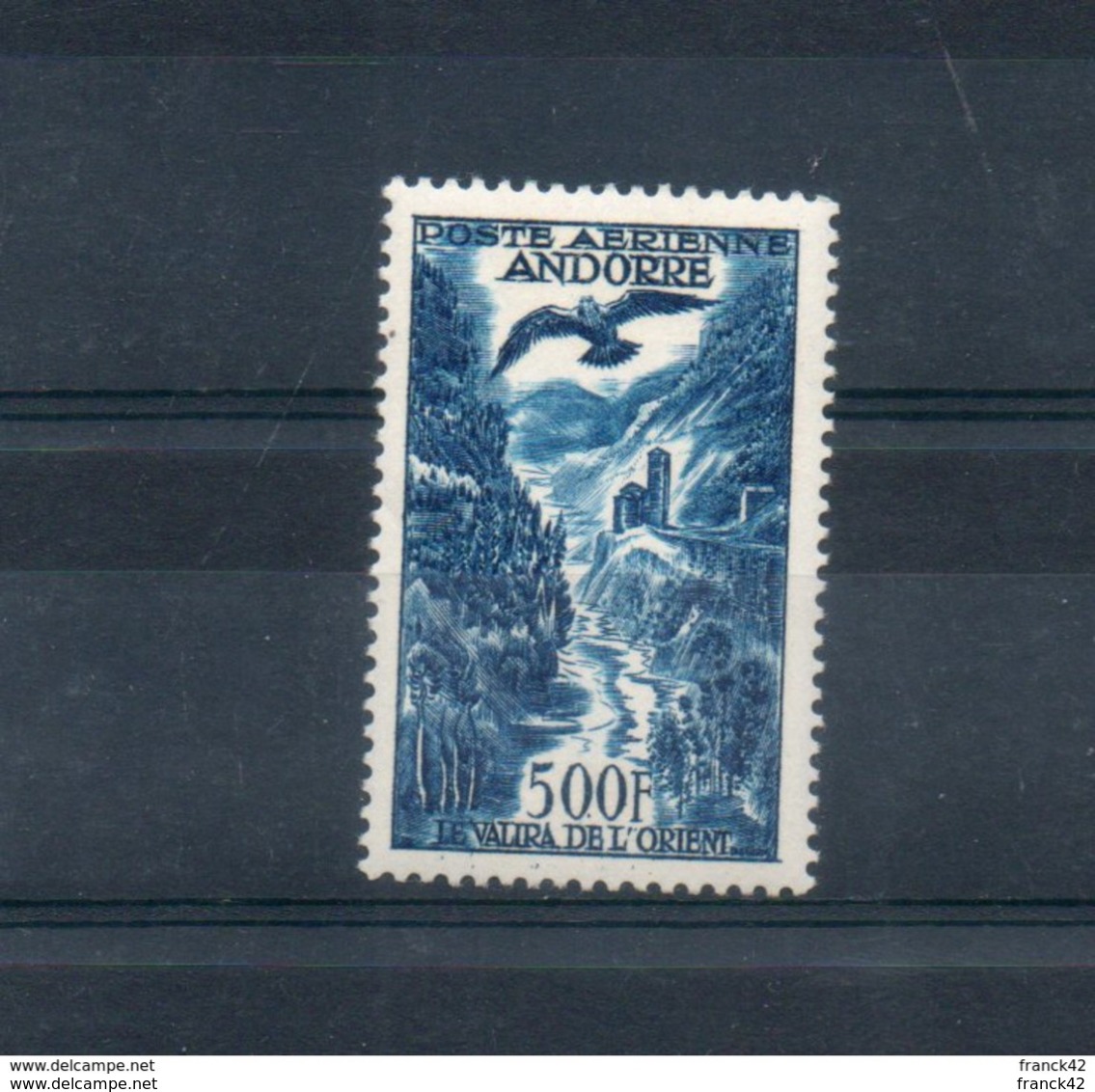 Andorre Français. Poste Aérienne. 500f Bleu. Paysage - Airmail