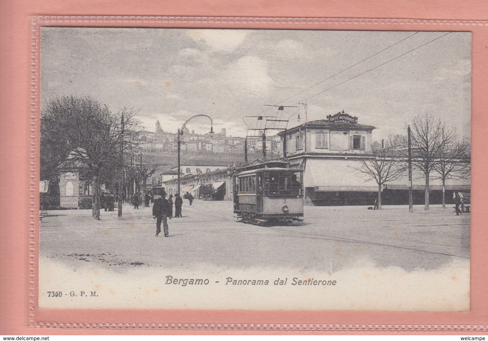 OLD POSTCARD - ITALY - ITALIA -    1900'S - BERGAMO - TRAM - PANORAMA DAL SENTIERONE - Bergamo