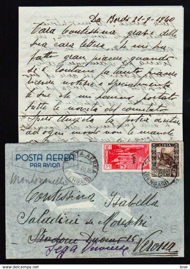 TRIPOLI (Libye), Occupation Italienne. Bel Ensemble De 2 Belles Lettres, L'une Obl En 1917 De Tripoli Avec.............. - Libye