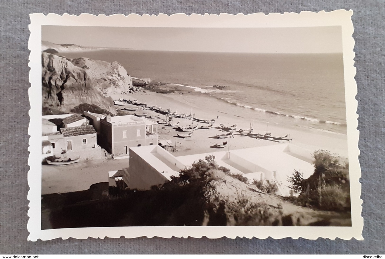 PORTUGAL - ALGARVE - ALBUFEIRA - PRAIA DE OLHOS DE ÁGUA - REAL PHOTO 1950's - Lieux