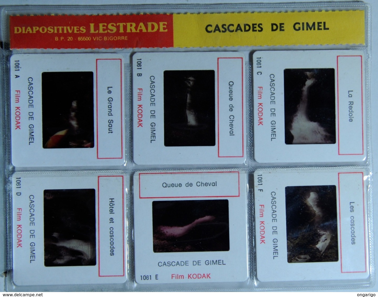 CASCADES DE GIMEL   : 6 DIAPOSITIVES LESTRADE SUR FILM KODAK - Diapositives