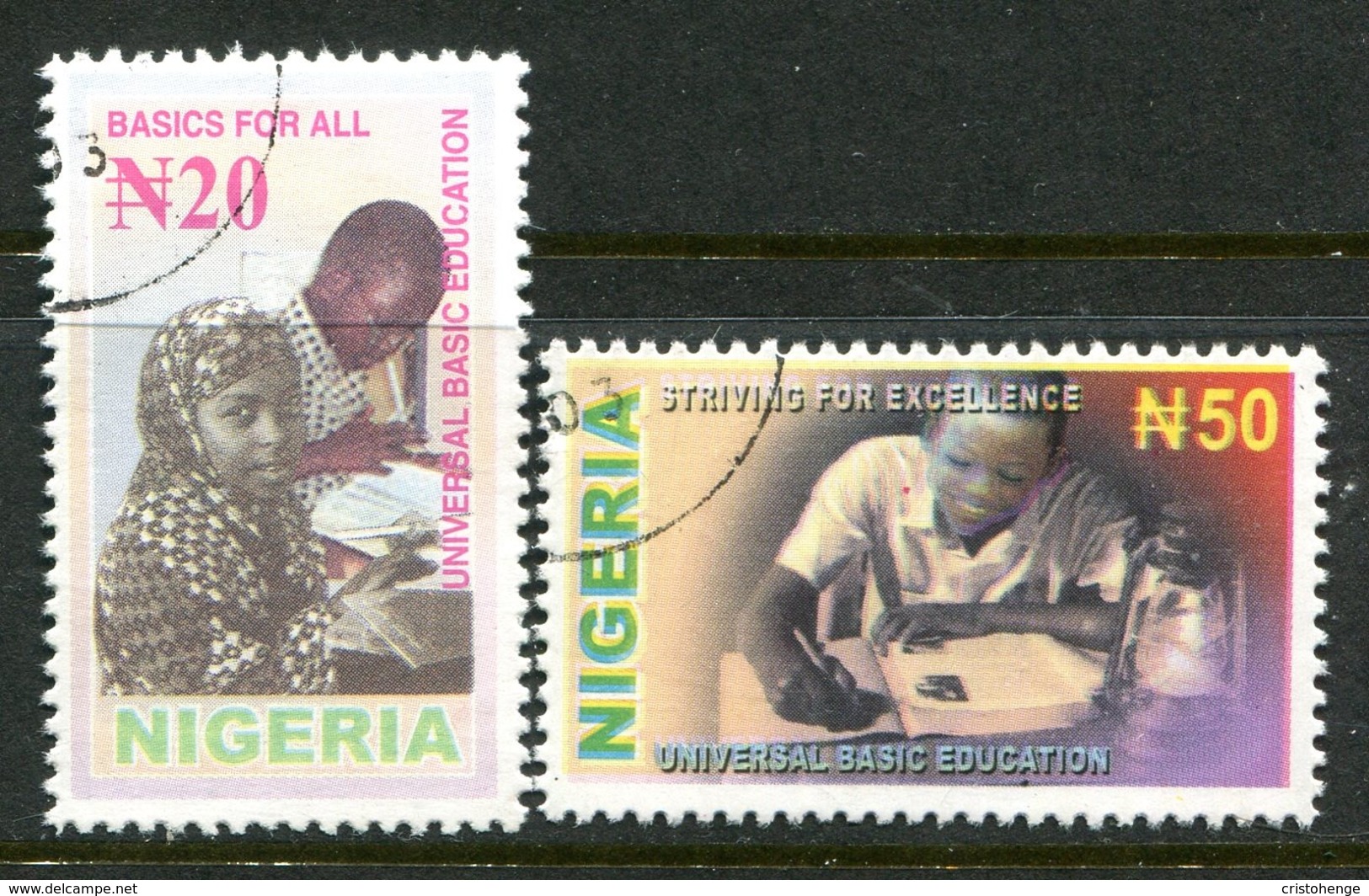 Nigeria 2003 Universal Basic Education Set Used (SG 800-801) - Nigeria (1961-...)